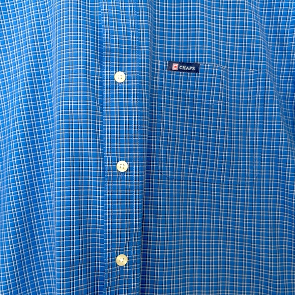 CHAPS - Men's Buttoned Down Short Sleeve Shirt - Picture 5 of 7